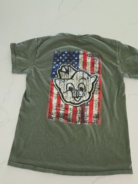 Piggly Wiggle Gildan Olive Green Ultra Cotton T-Shirt Size Small